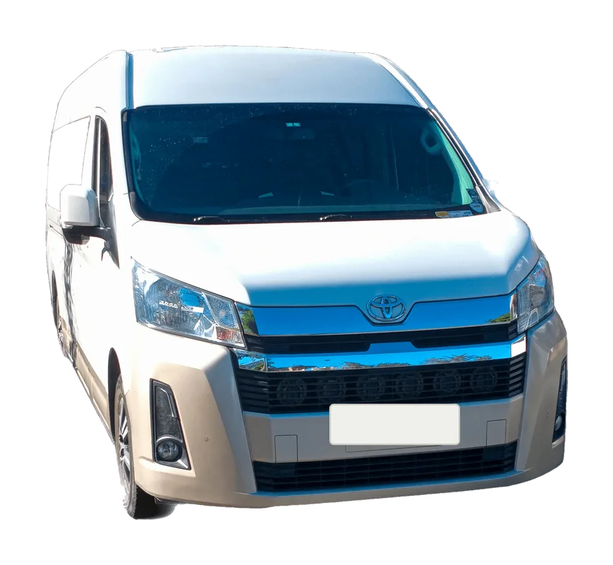 Toyota Hiace GL high-roof van — group transfer Costa Rica